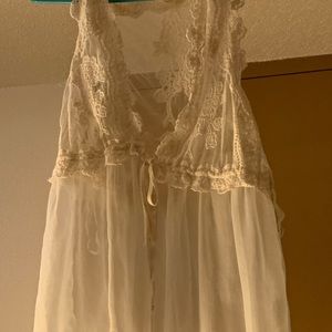 Crochet ivory cardigan